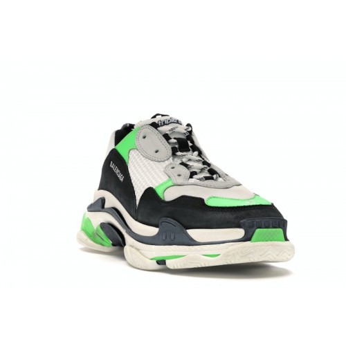 Кроссы Balenciaga Triple S Green Black - мужская сетка размеров