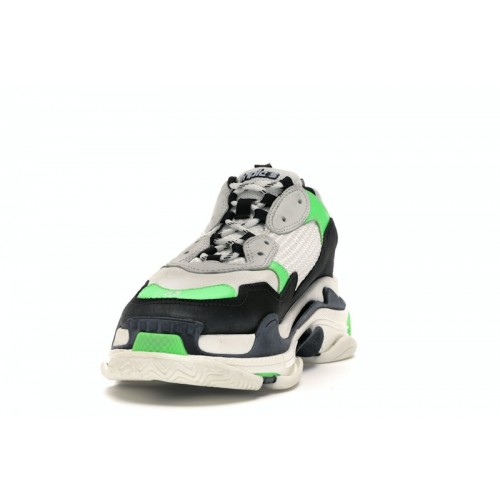 Кроссы Balenciaga Triple S Green Black - мужская сетка размеров