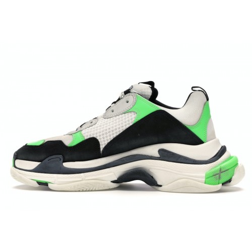 Кроссы Balenciaga Triple S Green Black - мужская сетка размеров