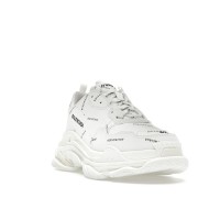 Кроссовки Balenciaga All Over Logo Triple S White Black