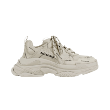 Кроссовки Balenciaga All Over Logo Triple S Beige Black
