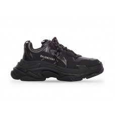 Кроссовки Balenciaga Triple S AllOver Logo Black Grey Leather Free