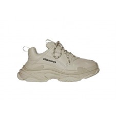 Кроссовки Balenciaga Triple S Beige Faux Leather