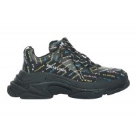 Кроссовки Balenciaga Triple S AllOver Logo Black Multicolor