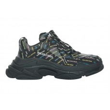 Кроссовки Balenciaga Triple S AllOver Logo Black Multicolor