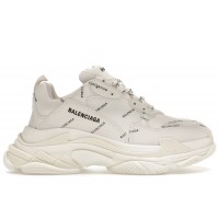 Кроссовки Balenciaga Triple S AllOver Logo White Multicolor