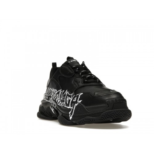 Кроссы Balenciaga Triple S DIY Metal Artwork Black - мужская сетка размеров