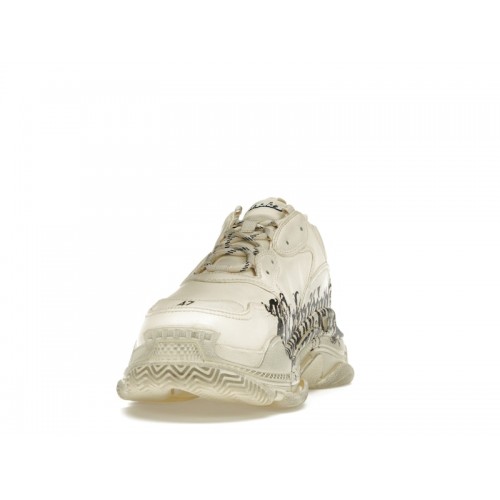 Кроссы Balenciaga Triple S DIY Metal White Red - мужская сетка размеров