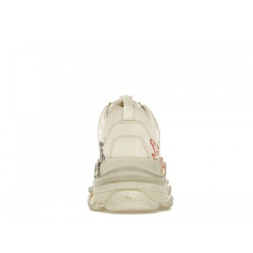 Кроссы Balenciaga Triple S DIY Metal White Red - мужская сетка размеров