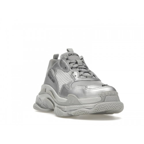 Кроссы Balenciaga Triple S Silver - мужская сетка размеров