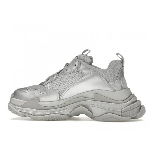 Кроссы Balenciaga Triple S Silver - мужская сетка размеров