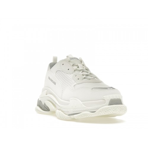 Кроссы Balenciaga Triple S White Silver - мужская сетка размеров