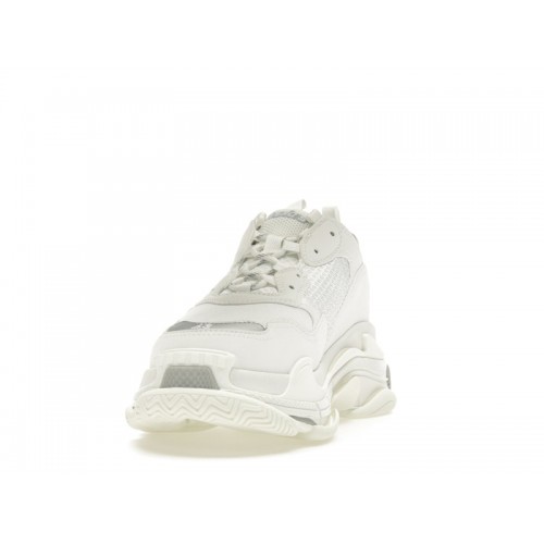 Кроссы Balenciaga Triple S White Silver - мужская сетка размеров