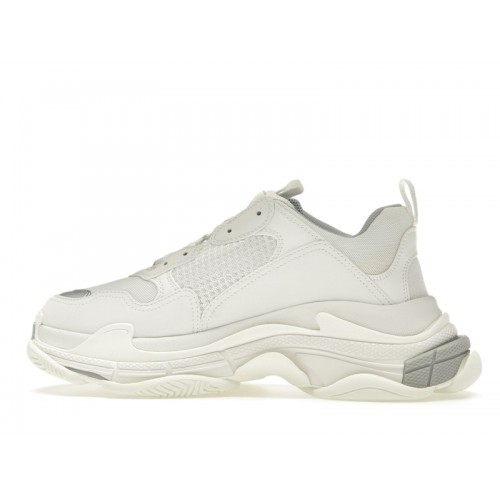 Кроссы Balenciaga Triple S White Silver - мужская сетка размеров