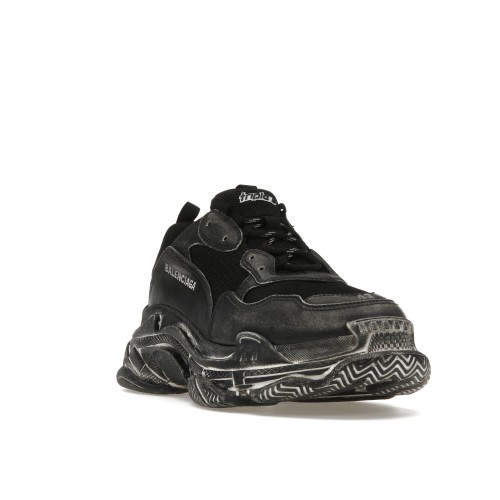 Кроссы Balenciaga Triple S Faded Black - мужская сетка размеров