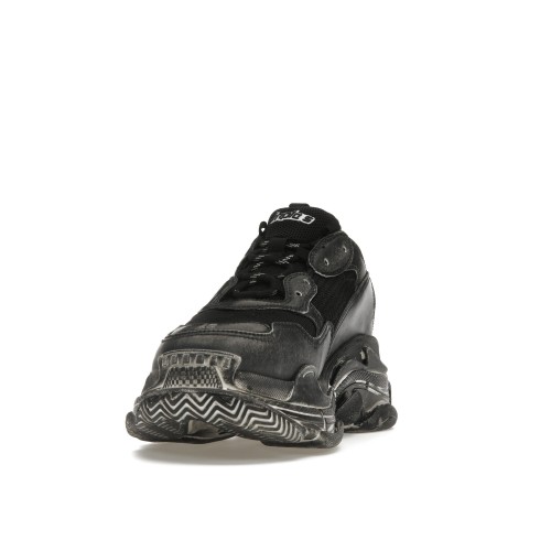 Кроссы Balenciaga Triple S Faded Black - мужская сетка размеров