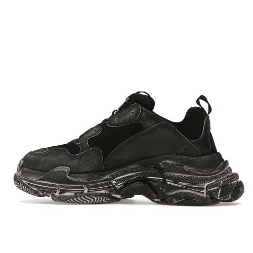 Кроссы Balenciaga Triple S Faded Black - мужская сетка размеров