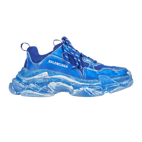 Кроссы Balenciaga Triple S Faded Blue - мужская сетка размеров