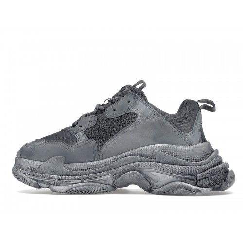 Кроссы Balenciaga Triple S Dyed Grey - мужская сетка размеров