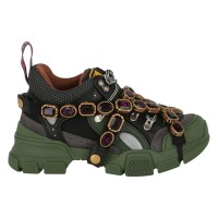 Женские Gucci Flashtrek SEGA Green Removable Crystal (W)