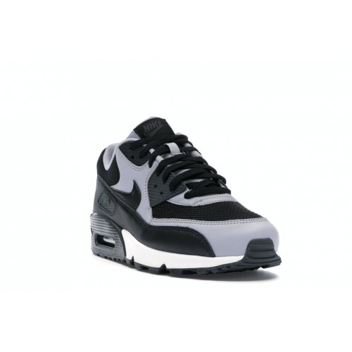 Кроссы Nike Air Max 90 Black Wolf Grey - мужская сетка размеров