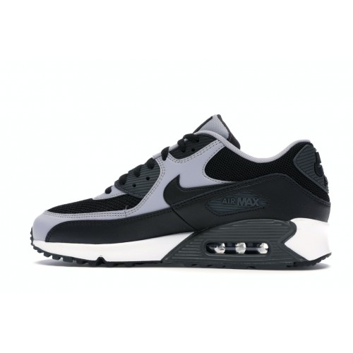 Кроссы Nike Air Max 90 Black Wolf Grey - мужская сетка размеров