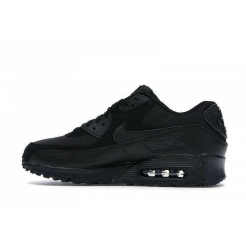Кроссы Nike Air Max 90 Triple Black (2018) - мужская сетка размеров