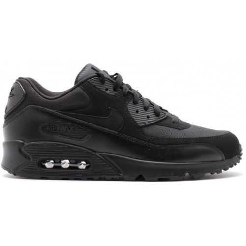 Кроссы Nike Air Max 90 Triple Black - мужская сетка размеров