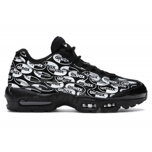 Кроссы Nike Air Max 95 Premium Black - мужская сетка размеров