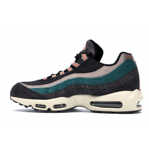 Кроссы Nike Air Max 95 Grey Rainforest Bright Mango - мужская сетка размеров