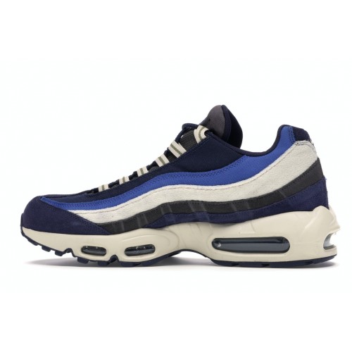 Кроссы Nike Air Max 95 Blackened Blue Light Cream - мужская сетка размеров