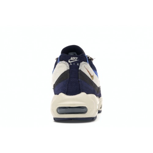 Кроссы Nike Air Max 95 Blackened Blue Light Cream - мужская сетка размеров