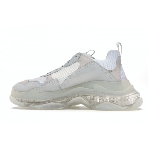 Кроссы Balenciaga Triple S Clear Sole White - мужская сетка размеров