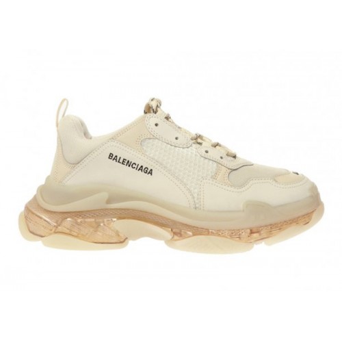 Кроссы Balenciaga Triple S Clear Sole Beige - мужская сетка размеров