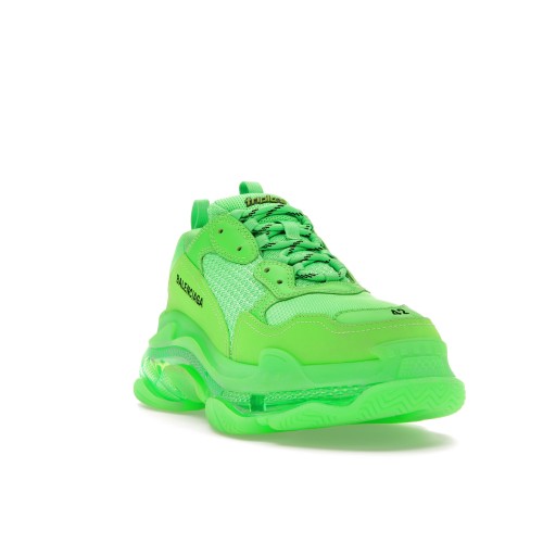 Кроссы Balenciaga Triple S Neon Green Clear Sole - мужская сетка размеров