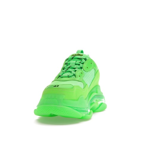Кроссы Balenciaga Triple S Neon Green Clear Sole - мужская сетка размеров