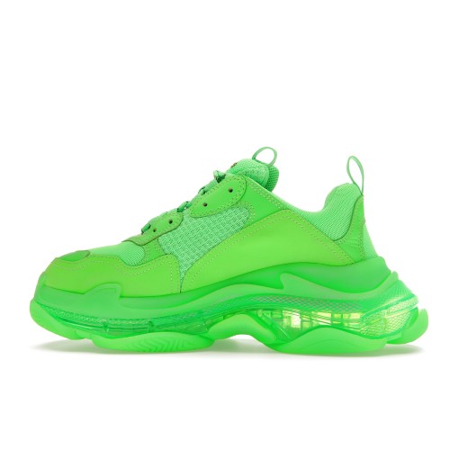 Кроссы Balenciaga Triple S Neon Green Clear Sole - мужская сетка размеров