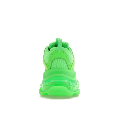 Кроссы Balenciaga Triple S Neon Green Clear Sole - мужская сетка размеров