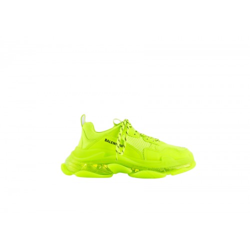 Кроссы Balenciaga Triple S Clear Sole Fluo Yellow - мужская сетка размеров