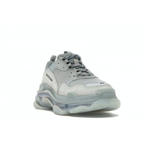 Кроссы Balenciaga Triple S Clear Sole Grey - мужская сетка размеров