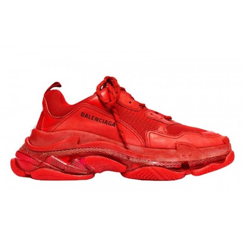 Кроссы Balenciaga Triple S Red Clear Sole - мужская сетка размеров