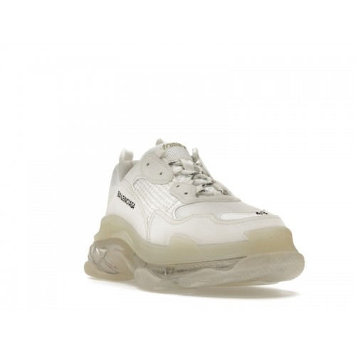 Кроссы Balenciaga Triple S Clear Sole White - мужская сетка размеров