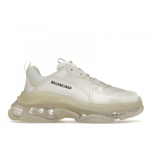 Кроссы Balenciaga Triple S Clear Sole White - мужская сетка размеров