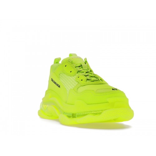 Кроссы Balenciaga Triple S Clear Sole Fluo Yellow - мужская сетка размеров