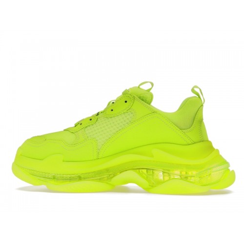 Кроссы Balenciaga Triple S Clear Sole Fluo Yellow - мужская сетка размеров