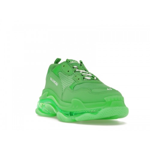 Кроссы Balenciaga Triple S Clear Sole Bright Green - мужская сетка размеров