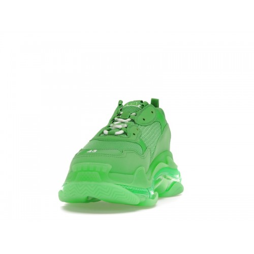 Кроссы Balenciaga Triple S Clear Sole Bright Green - мужская сетка размеров
