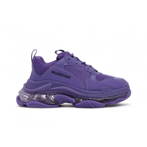 Кроссы Balenciaga Triple S Clear Sole Deep Purple - мужская сетка размеров
