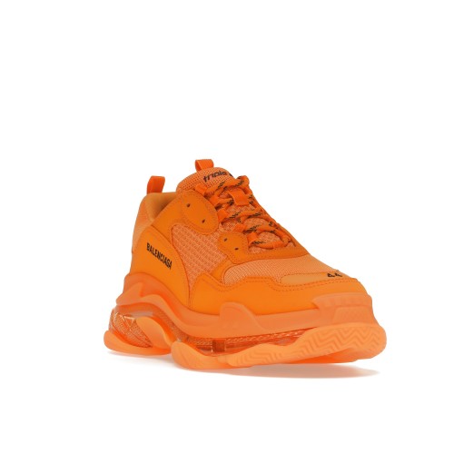 Кроссы Balenciaga Triple S Clear Sole Orange - мужская сетка размеров