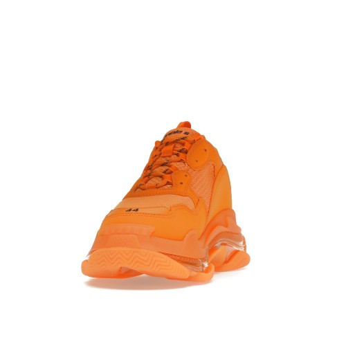 Кроссы Balenciaga Triple S Clear Sole Orange - мужская сетка размеров